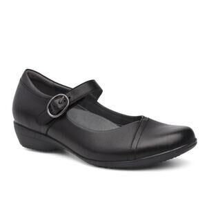 NEW Dansko Fawna Leather Mary Jane Shoes •EU 40/ US 9.5-10• Black Clogs $165